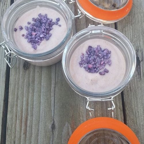 Crème de semoule à la violette