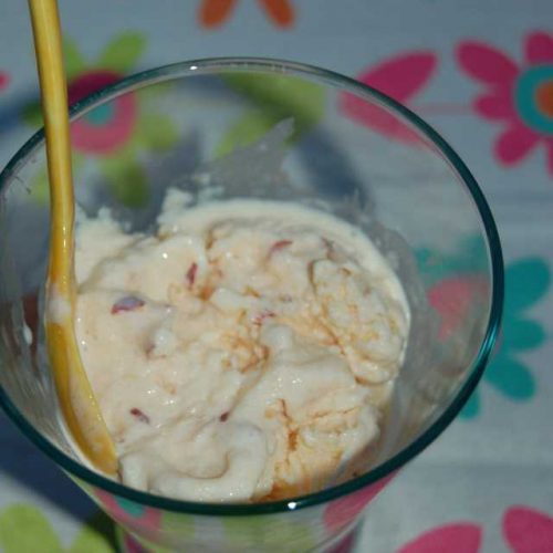 Frozen yogurt à la nectarine