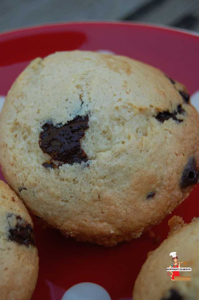 Muffin à la noix de coco et pépites de chocolat