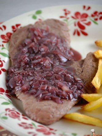 Steak sauce échalote au vin rouge