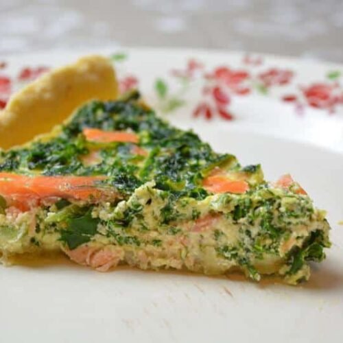 Quiche au chou kale et saumon fumé