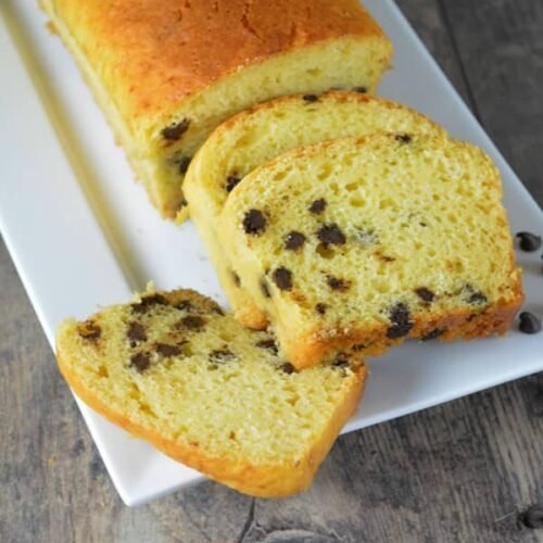 Cake au mascarpone et pépites de chocolat