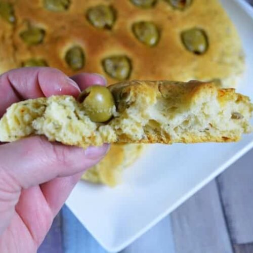 Focaccia express aux olives