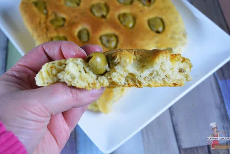 Focaccia express aux olives