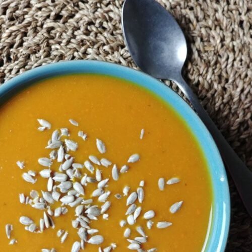 Recette savoureurse et réconfirtante d'une soupe de potimarron et marrons