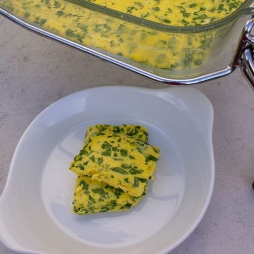 Recette de l'omelette aux herbes au four basse température