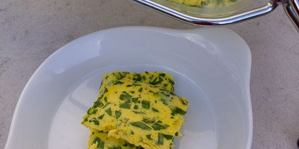 Recette de l'omelette aux herbes au four basse température