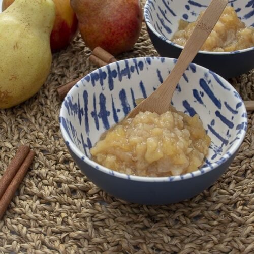 Recette d'une compote pomme & poire à la cannelle