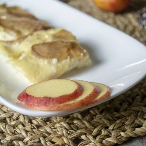 Recette basse température de la flognarde aux pommes