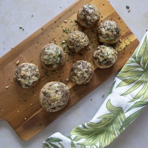 Champignons farcis au boeuf cajun