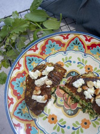 Recette healthy des Pancakes Epinard-Kale-Feta
