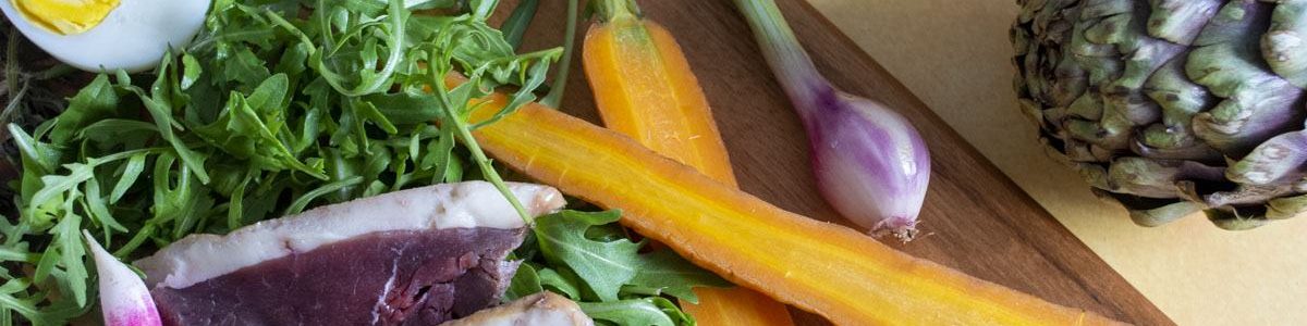 Salade de légumes printaniers cuits à basse température