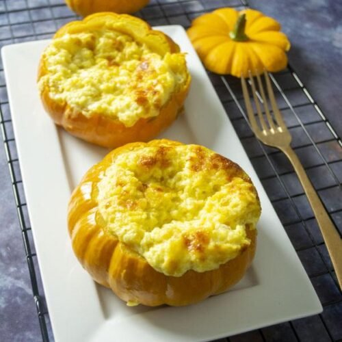 Courges Baby boo soufflés recette cétogène