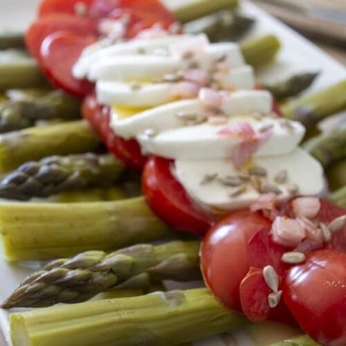 Recette de salade végétarienne avec des aspergesvertes